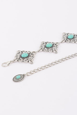 *The Sierra Western Style Diamond Metal Chain Belt - Simply Me Boutique