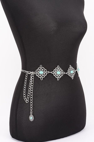 *The Sierra Western Style Diamond Metal Chain Belt - Simply Me Boutique