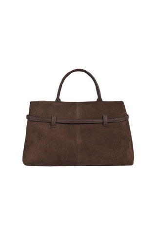 The Signature Suede Tote - Chocolate - Simply Me Boutique