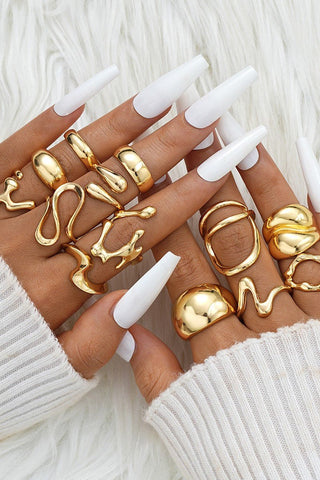 The Starstruck Gold Ring Set - Simply Me Boutique