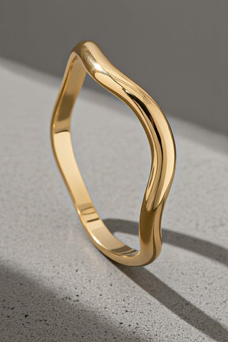Thin Gold Wave Bangle - Simply Me Boutique