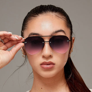 TOPFOXX Smaller Megan 2 - PURPLE PINK Tangle Free Aviator Sunglasses - Simply Me Boutique