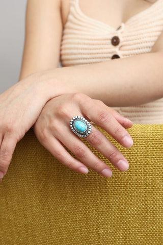 Turquoise Blossom Statement Ring - Simply Me Boutique