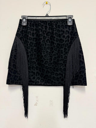 Untamed Spirit Side Fringe Leopard Mini Skirt - Simply Me Boutique