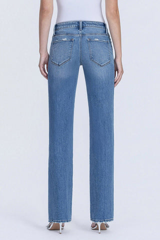 VERVET Makenna Mid Rise Straight Leg Jeans - Simply Me Boutique