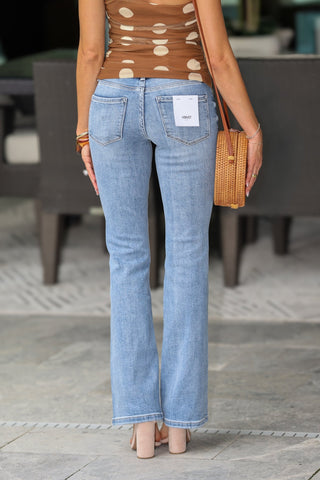 VERVET Mallory Mid Rise Bootcut Jeans - Simply Me Boutique