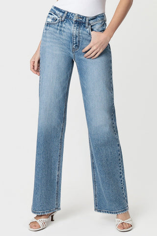 VERVET Shana 90's Super High Rise Wide Leg Jeans - Simply Me Boutique