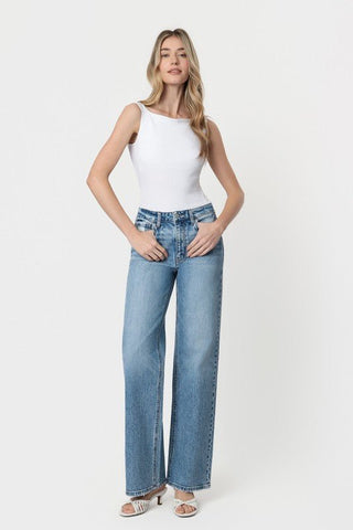VERVET Shana 90's Super High Rise Wide Leg Jeans - Simply Me Boutique