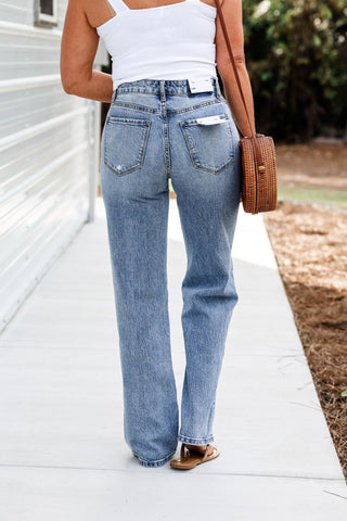 VERVET Shana 90's Super High Rise Wide Leg Jeans - Simply Me Boutique