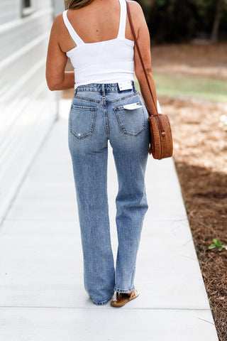 VERVET Shana 90's Super High Rise Wide Leg Jeans - Simply Me Boutique