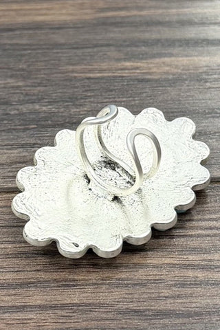 Very Large Turquoise Flower Ring - Simply Me Boutique