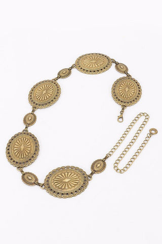 Vintage Antiqued Metal Chain Belt (Gold, or Silver) - Simply Me Boutique
