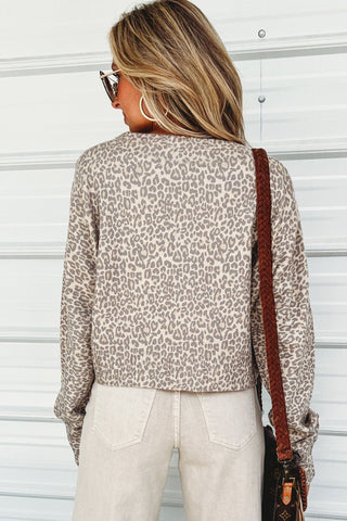 Vintage Oatmeal Leopard Cardigan - Simply Me Boutique