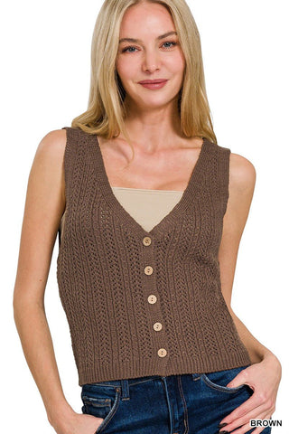 Vintage Stroll Sweater Vest 6 COLORS! - Simply Me Boutique