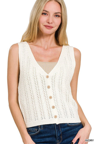 Vintage Stroll Sweater Vest 6 COLORS! - Simply Me Boutique