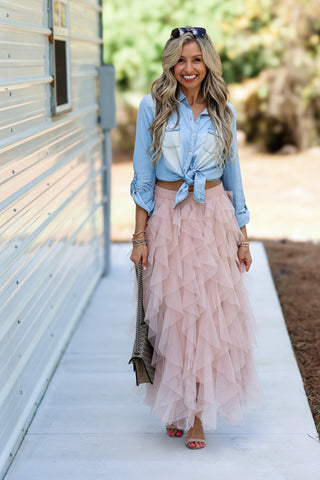 Vintage Vibes Denim Button Down Top - Simply Me Boutique