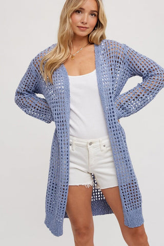 Walking Downtown Open Knit Cardigan - Simply Me Boutique