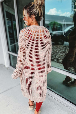 Walking Downtown Open Knit Cardigan - Simply Me Boutique