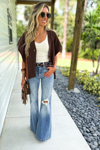 Warm Horizons Brown Cardigan Vest - Simply Me Boutique