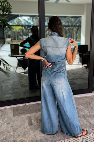 Western Belle Denim Jumpsuit - Simply Me Boutique