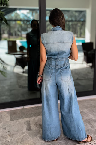 Western Belle Denim Jumpsuit - Simply Me Boutique