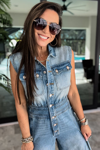 Western Belle Denim Jumpsuit - Simply Me Boutique