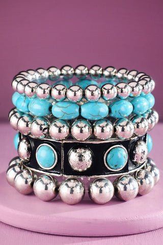 Western Bubble Multi Stackable Stretch Bracelet - Simply Me Boutique