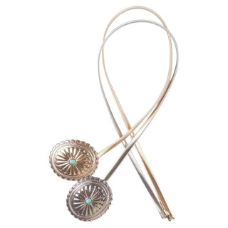 Western Concho Thin Stretchy Belt (Gold or Silver) - Simply Me Boutique
