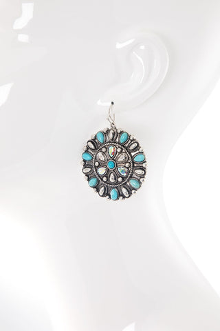 Western Round Concho Earrings - Simply Me Boutique