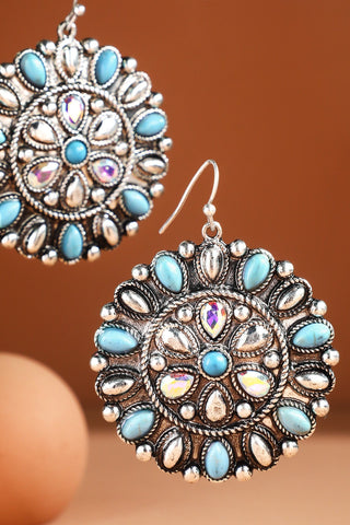 Western Round Concho Earrings - Simply Me Boutique