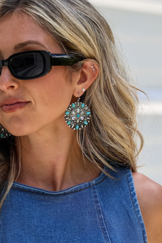 Western Round Concho Earrings - Simply Me Boutique