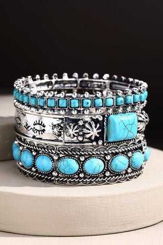 Western Turquoise Bangle Set - Simply Me Boutique