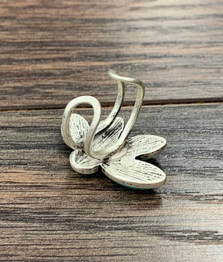 Western Turquoise Floral Adjustable Ring - Simply Me Boutique