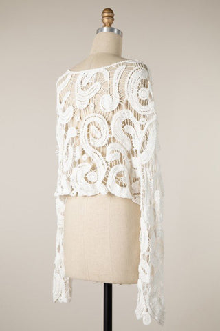 WHITE The Marlowe Lace Crochet Top - Simply Me Boutique