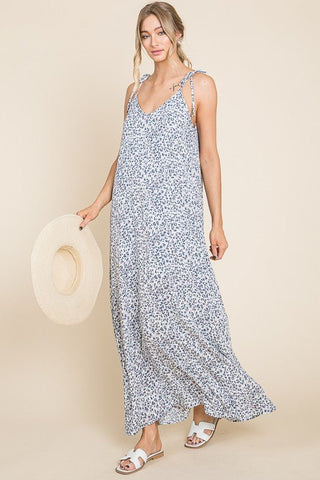 Wild Heart Oversized Grey Leopard Maxi Dress - Simply Me Boutique