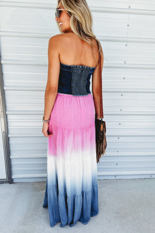 Wildflower Skies Tiered Maxi Skirt - Simply Me Boutique