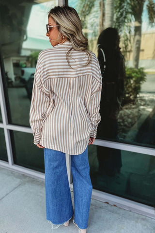 Wish on a Star Striped Button Up Top 2 COLORS! - Simply Me Boutique