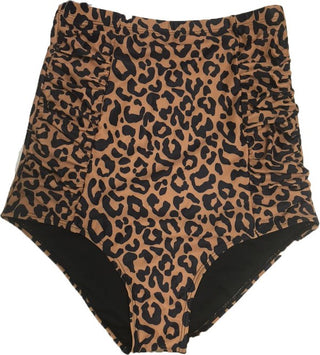 Grenada Leopard Super High Rise Ruched Bikini BOTTOM