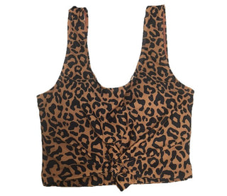 The Aruba Knotted Tankini Bikini TOP (Leopard)