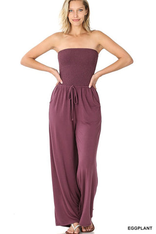 Rumor Going Round Smocked Jumpsuit 3 Colors!