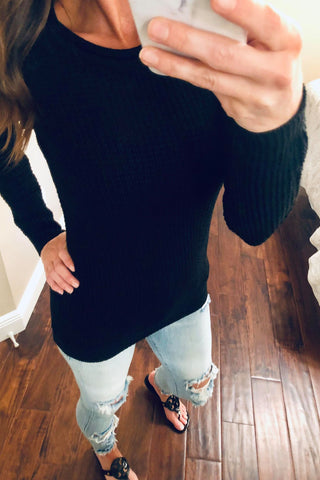 I Got This Black Knit Pullover Sweater - Simply Me Boutique SMB