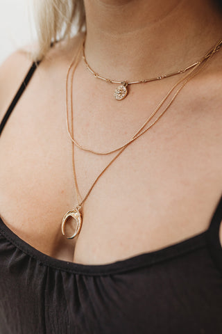 Crescent 3 Layer Necklace