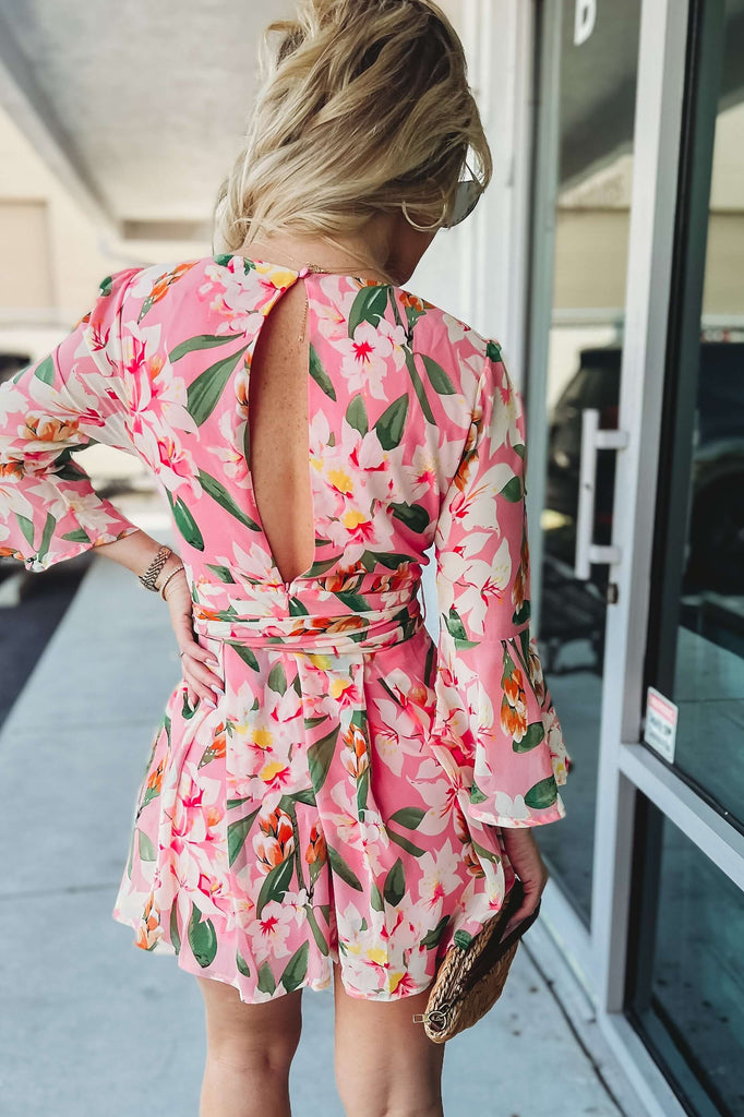 Good Times Floral Bell Sleeve Chiffon Romper
