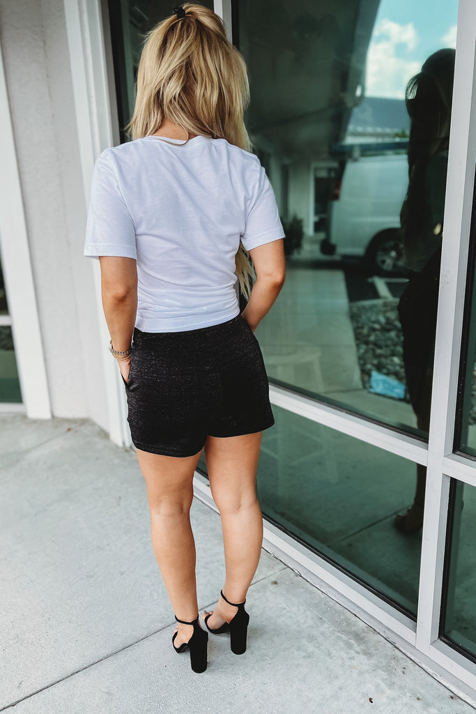 Going Places Shimmer Lurex Shorts