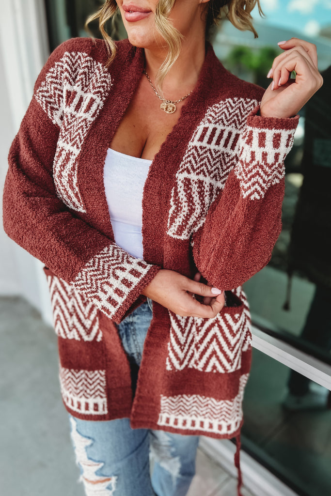 Daydreaming Aztec Super Soft Belted Cardigan (More colors)