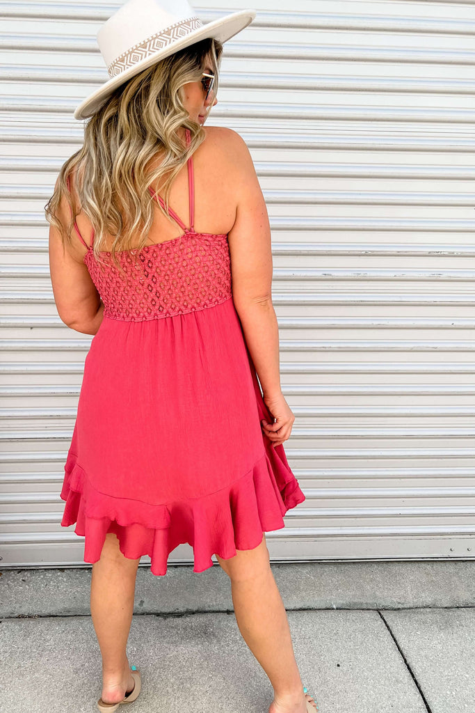 (More Colors) Wild Heart Asymmetrical Hem Bralette Dress