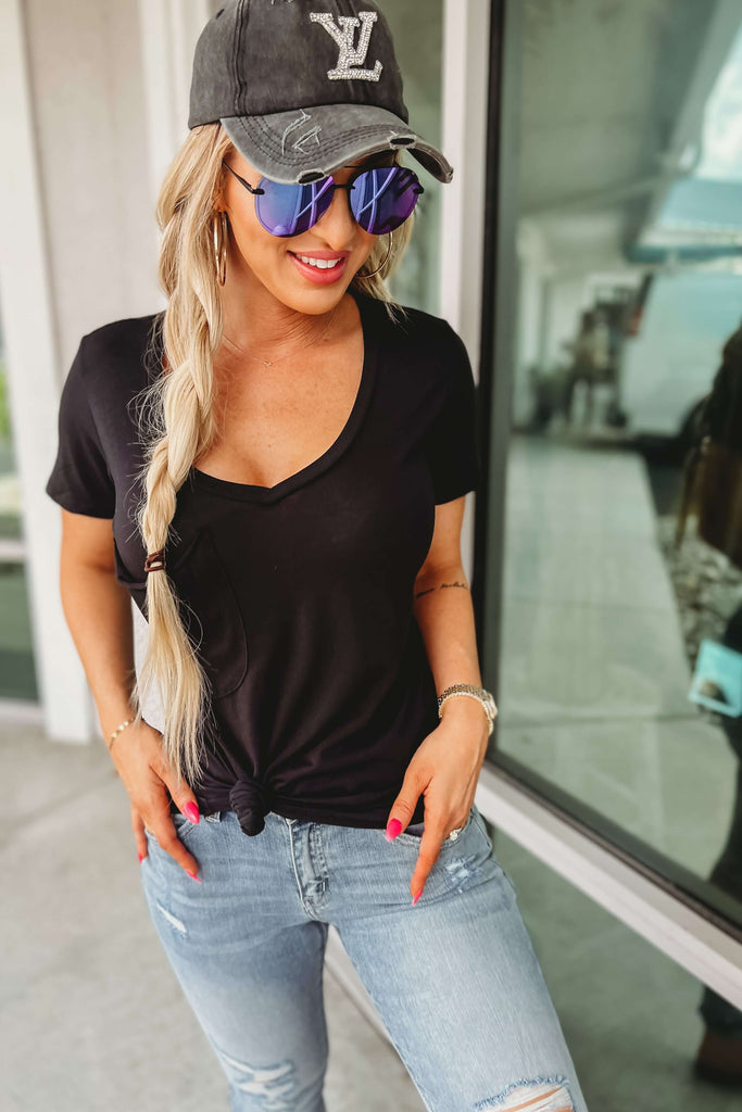 (Jet Black) Z Supply The Pocket Tee