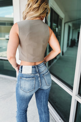 Take Charge Dark Taupe Vest