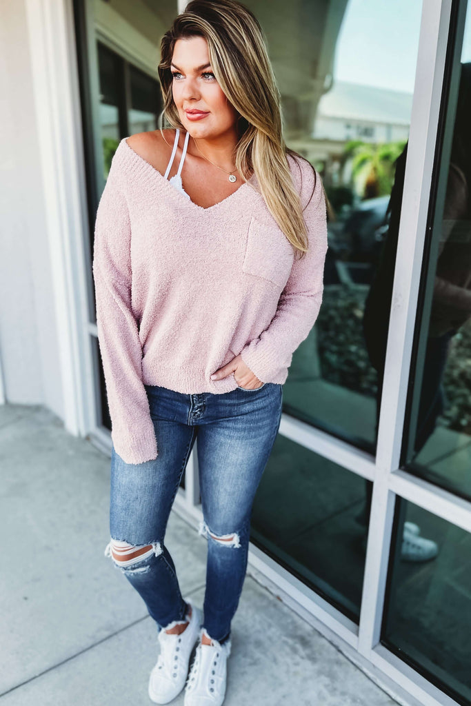 Cozy Cloud V-Neck Sweater (More colors)