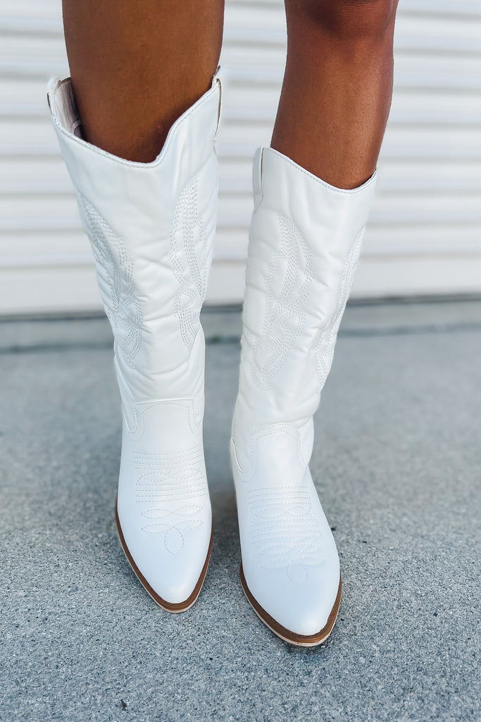 Cowgirl Chic Western White Boots